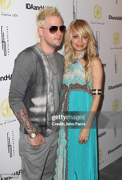 Joel Madden and Nicole Richie launch House of Harlow 1960 Jewelry Collection at Fontainebleau Miami Beach on May 6, 2009 in Miami Beach, Florida.