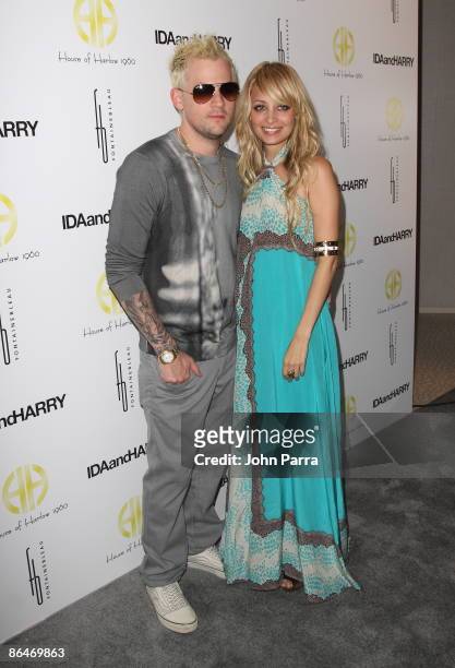 Joel Madden and Nicole Richie launch House of Harlow 1960 Jewelry Collection at Fontainebleau Miami Beach on May 6, 2009 in Miami Beach, Florida.
