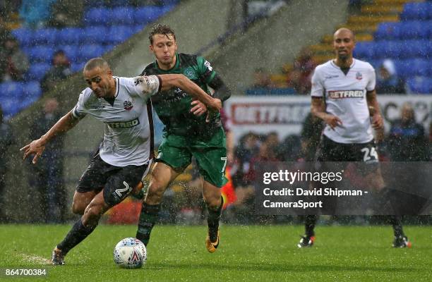 Bolton Wanderers' Darren Pratley gets away from Queens Park Rangers' Luke Freeman during the Sky Bet Championship match between Bolton Wanderers and...