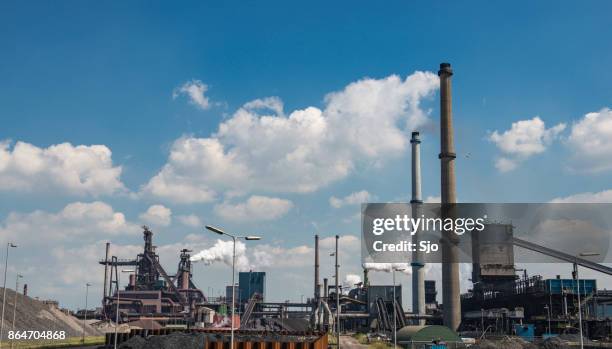 steel mill of tata steel unlimited in ijmuiden, the netherlands - tata steel stock pictures, royalty-free photos & images