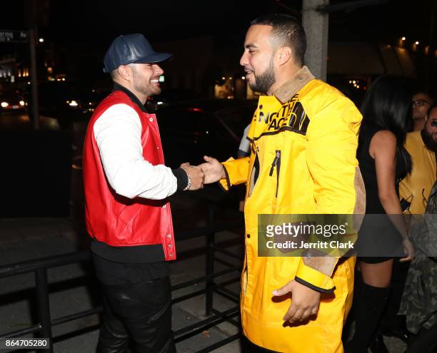 Manny Dion and French Montana attend Ciroc & Epic Records present French Montana "Jungle Rules" Gold Dinner at Poppy on October 20, 2017 in Los...