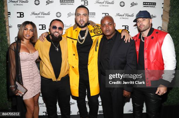 Zoe Alicia, Wassim "SAL" Slaiby, manager, French Montana, Harve Pierre and Manny Dion attend Ciroc & Epic Records present French Montana "Jungle...