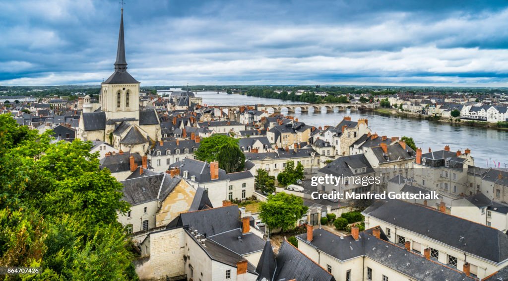 View of Saumur from castle hill