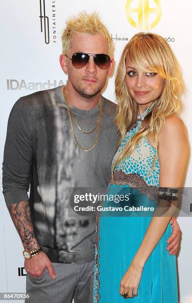 Joel Madden and Nicole Richie launches House of Harlow 1960 Jewelry Collection at Ida and Harry at Fontainebleau Miami Beach on May 6, 2009 in Miami...