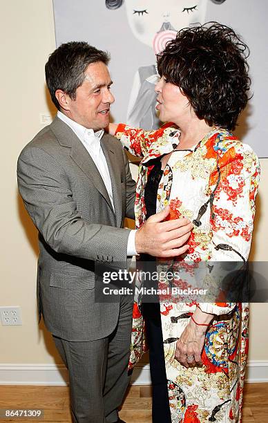 Brad Grey, CEO of Paramount Pictures and songwriter Carole Bayer Sager attend the presentation of "Wounded" curated by Carole Bayer Sager at LA Art...