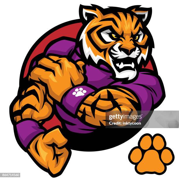 tiger work sport pack - tiger claws stock illustrations