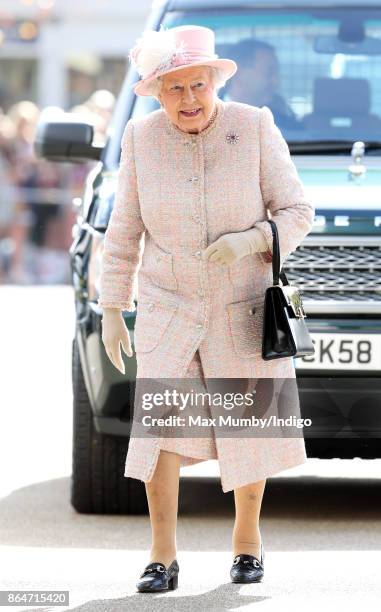 Queen Elizabeth II attends the QIPCO British Champions Day at Ascot Racecourse on October 21, 2017 in Ascot, England.