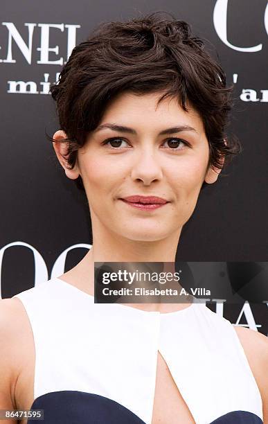 French actress Audrey Tautou promotes the film 'Coco Avant Chanel' at Hassler Hotel on May 6, 2009 in Rome, Italy.