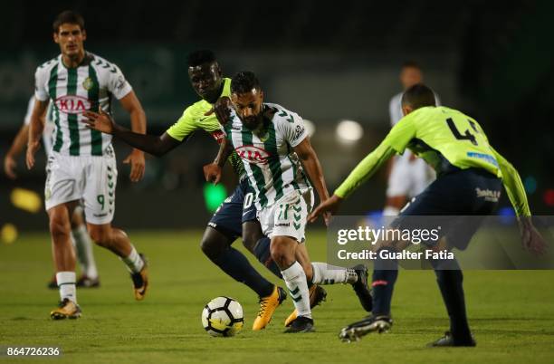 Vitoria Setubal midfielder Joao Costinha from Portugal with CS Maritimo forward Piqueti from Guinea Bissau in action during the Primeira Liga match...
