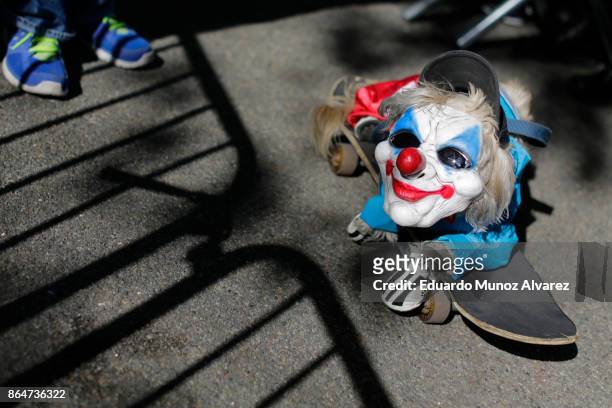 Dog in costume attends the 27th Annual Tompkins Square Halloween Dog Parade in Tompkins Square Park on October 21, 2017 in New York City. More than...