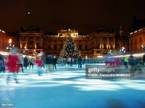 covent garden ice-skating - london at christmas stock pictures, royalty-free photos & images