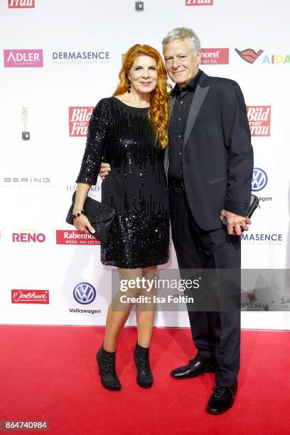 German actress Claudia Wenzel and her husband German actor Ruediger Joswig attend the 'Goldene Bild der Frau' award at Hamburg Cruise Center on...