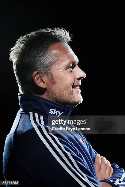 Team GB BMX Programme Manager Keith Reynolds poses for photographs at the Manchester Velodrome on March 19, 2009 in Manchester, England.