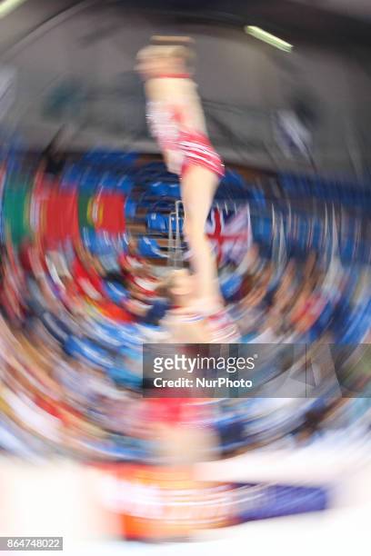 Djenti Verbrugge , Nicole Eykelenboom , during 28th European Championships in Acrobatic Gymnastics on 21 October 2017 in Rzeszow, Poland.