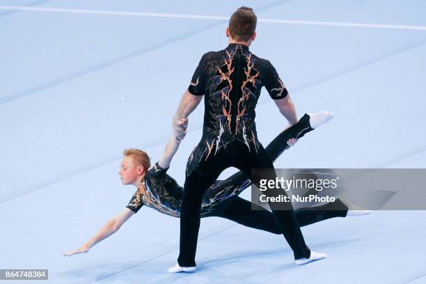 Jake Phelan , Michael Hill , during 28th European Championships in Acrobatic Gymnastics on 21 October 2017 in Rzeszow, Poland.
