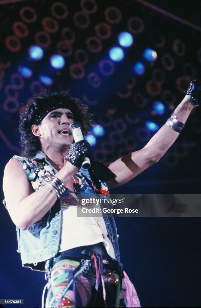 Lead singer of the flashy glam metal rock band Ratt, Stephen Pearcy ...