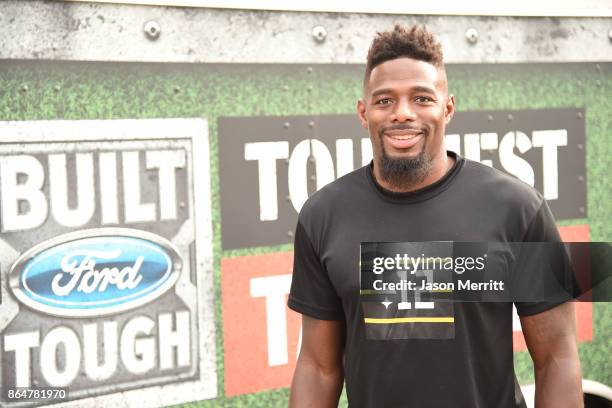 Steelers cornerback William Gay attends The Built Ford Tough toughest tailgate event on its fifth stop in Pittsburgh to Rev Up Steelers fans at...