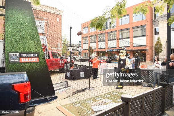 General view of atmosphere as Steelers fans attend The Built Ford Tough toughest tailgate event on its fifth stop in Pittsburgh to Rev Up Steelers...