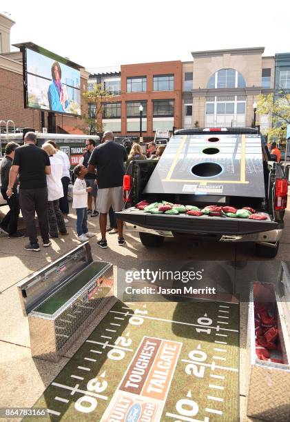 General view of atmosphere as Steelers fans attend The Built Ford Tough toughest tailgate event on its fifth stop in Pittsburgh to Rev Up Steelers...