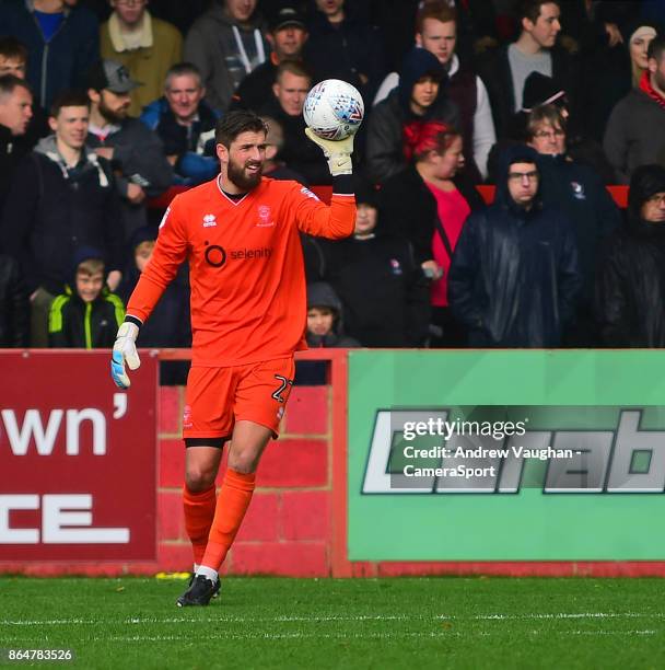 Lincoln City's Josh Vickers during the Sky Bet League Two match between Cheltenham Town and Lincoln City at Whaddon Road on October 21, 2017 in...