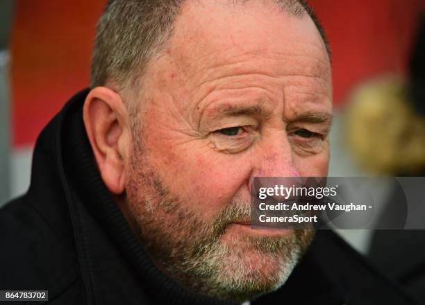 Cheltenham Town manager Gary Johnson during the Sky Bet League Two match between Cheltenham Town and Lincoln City at Whaddon Road on October 21, 2017...