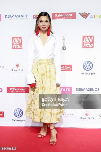 German actress Nadine Warmuth attends the 'Goldene Bild der Frau' award at Hamburg Cruise Center on October 21, 2017 in Hamburg, Germany.