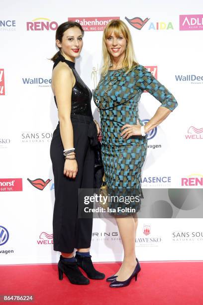 Actress Carin C. Tietze and her daughter Lilly Tietze attend the 'Goldene Bild der Frau' award at Hamburg Cruise Center on October 21, 2017 in...