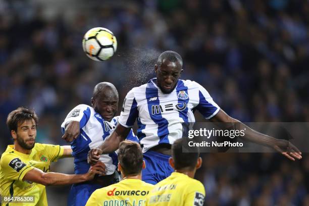 Porto's Malian forward Moussa Marega during the Premier League 2017/18 match between FC Porto and FC Pacos de Ferreira, at Dragao Stadium in Porto on...