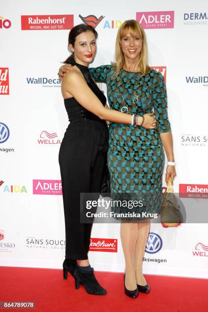 Carin C. Tietze and her daughter Lilly Tietze attend the 'Goldene Bild der Frau' award at Hamburg Cruise Center on October 21, 2017 in Hamburg,...