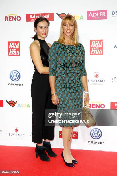 Carin C. Tietze and her daughter Lilly Tietze attend the 'Goldene Bild der Frau' award at Hamburg Cruise Center on October 21, 2017 in Hamburg,...