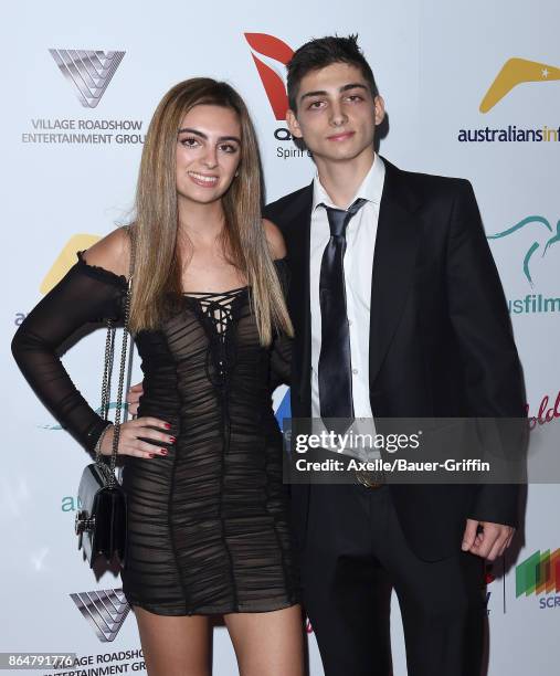 Dani Zvulun and Shane Zvulun arrive at the 6th Annual Australians in Film Awards & Benefit Dinner at NeueHouse Hollywood on October 18, 2017 in Los...