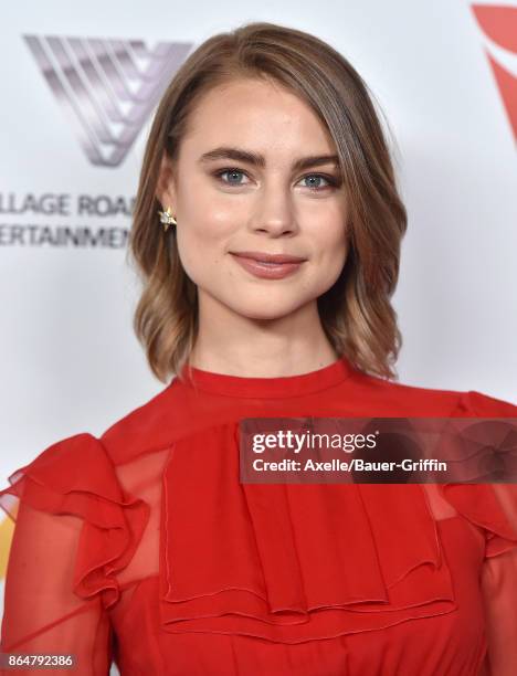 Actress Lucy Fry arrives at the 6th Annual Australians in Film Awards & Benefit Dinner at NeueHouse Hollywood on October 18, 2017 in Los Angeles,...