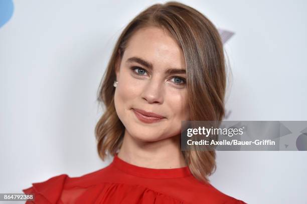 Actress Lucy Fry arrives at the 6th Annual Australians in Film Awards & Benefit Dinner at NeueHouse Hollywood on October 18, 2017 in Los Angeles,...