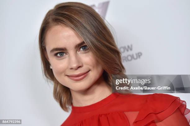 Actress Lucy Fry arrives at the 6th Annual Australians in Film Awards & Benefit Dinner at NeueHouse Hollywood on October 18, 2017 in Los Angeles,...