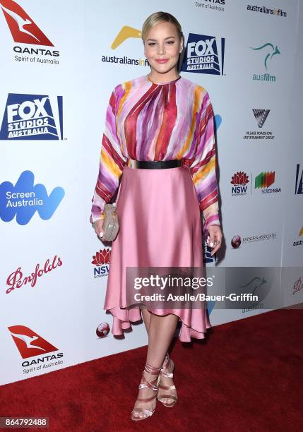 Actress Abbie Cornish arrives at the 6th Annual Australians in Film Awards & Benefit Dinner at NeueHouse Hollywood on October 18, 2017 in Los...