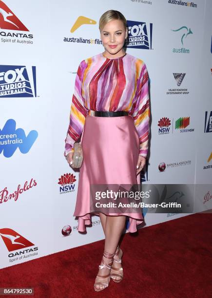 Actress Abbie Cornish arrives at the 6th Annual Australians in Film Awards & Benefit Dinner at NeueHouse Hollywood on October 18, 2017 in Los...