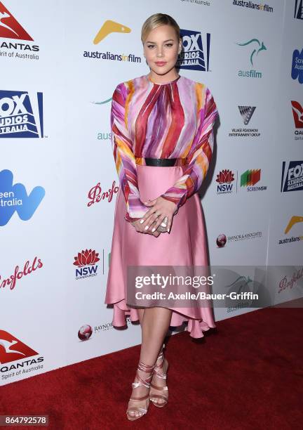 Actress Abbie Cornish arrives at the 6th Annual Australians in Film Awards & Benefit Dinner at NeueHouse Hollywood on October 18, 2017 in Los...