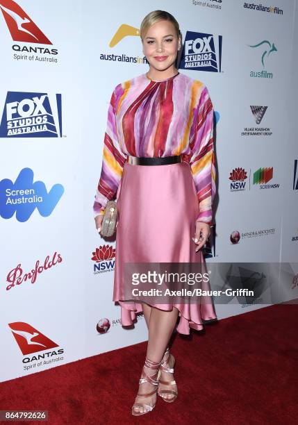 Actress Abbie Cornish arrives at the 6th Annual Australians in Film Awards & Benefit Dinner at NeueHouse Hollywood on October 18, 2017 in Los...