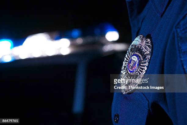 badge of police officer - police stock pictures, royalty-free photos & images
