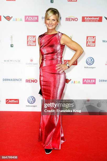 German presenter Barbara Hahlweg attends the 'Goldene Bild der Frau' award at Hamburg Cruise Center on October 21, 2017 in Hamburg, Germany.