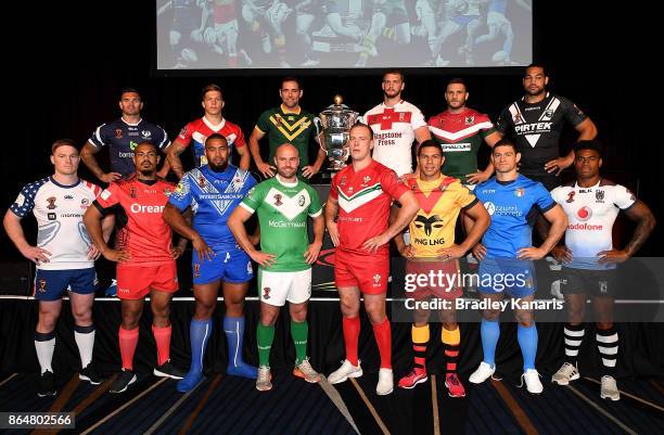 Mark Offerdahl of USA, Danny Brough of Scotland, Sika Manu of Tonga, Theo Fages of France, Frank Pritchard of Samoa, Liam Finn of Ireland, Cameron...