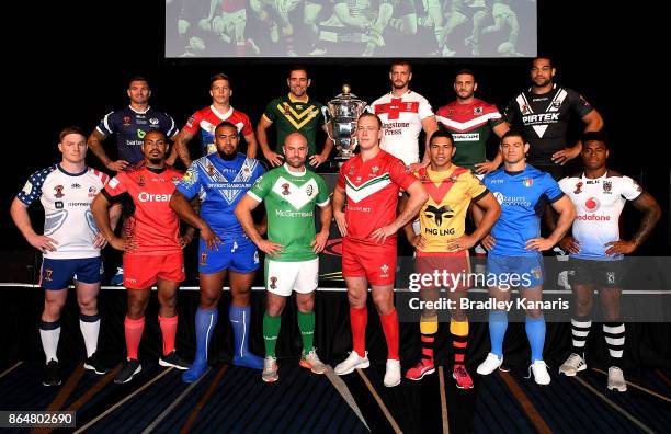 Mark Offerdahl of USA, Danny Brough of Scotland, Sika Manu of Tonga, Theo Fages of France, Frank Pritchard of Samoa, Liam Finn of Ireland, Cameron...