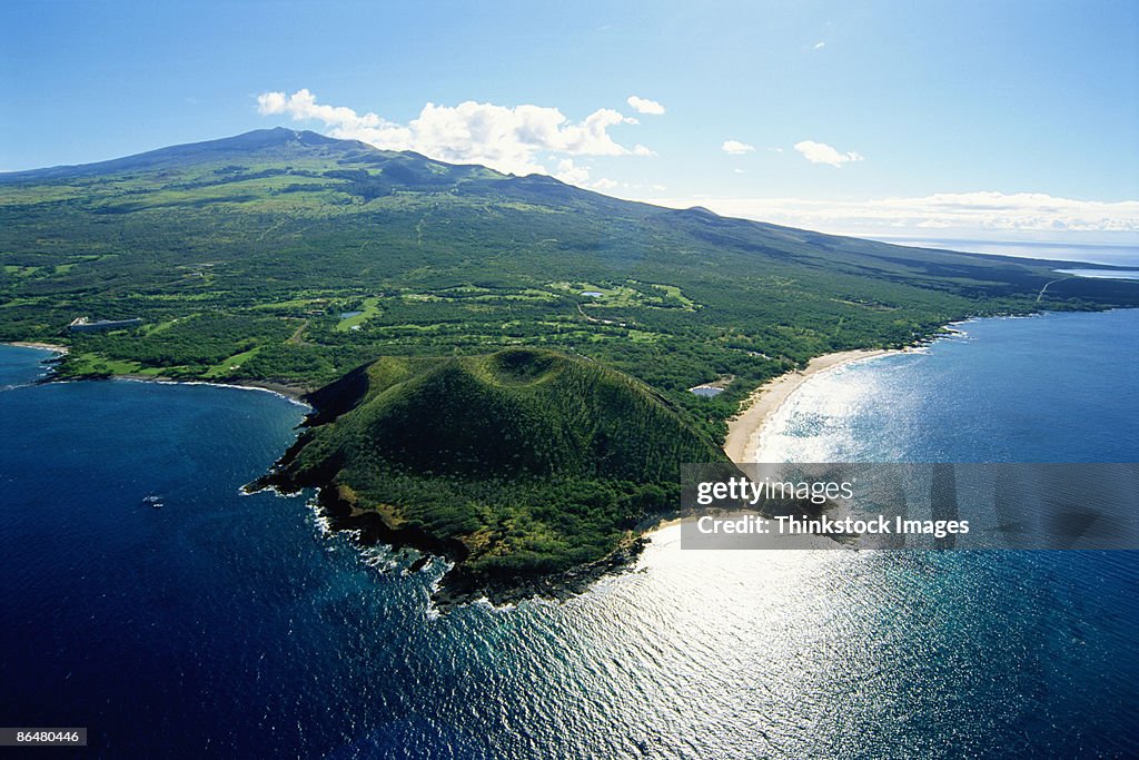Aerial view of Maui Coast, Hawaii