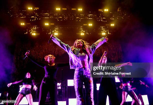 Zara Larsson performs live on stage at O2 Apollo Manchester on October 21, 2017 in Manchester, England.