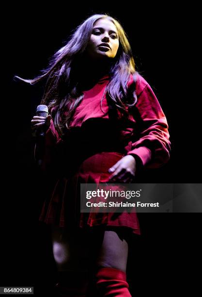 Taya performs supporting Zara Larsson live on stage at O2 Apollo Manchester on October 21, 2017 in Manchester, England.