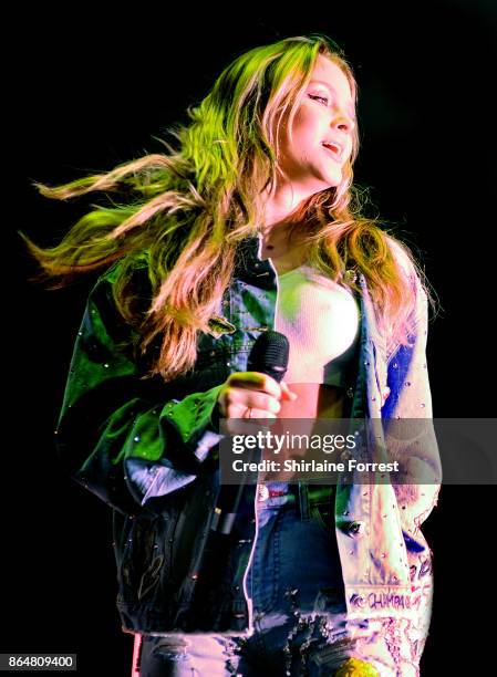 Zara Larsson performs live on stage at O2 Apollo Manchester on October 21, 2017 in Manchester, England.