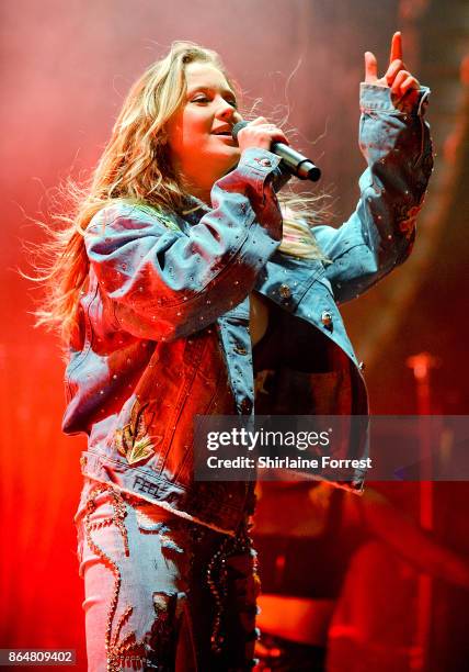 Zara Larsson performs live on stage at O2 Apollo Manchester on October 21, 2017 in Manchester, England.