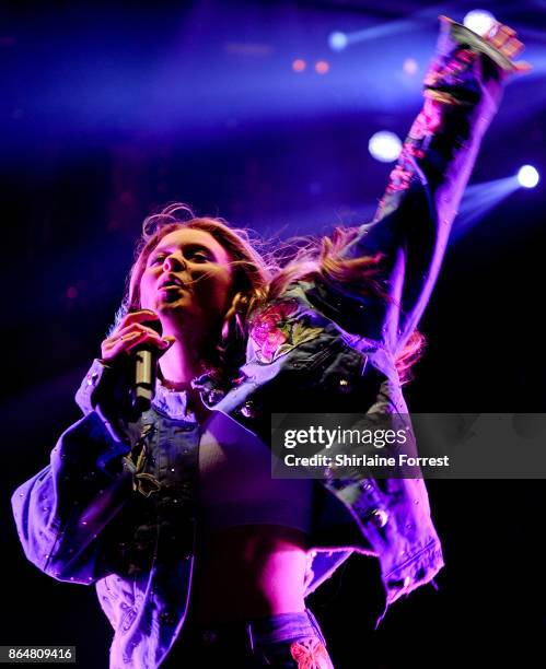 Zara Larsson performs live on stage at O2 Apollo Manchester on October 21, 2017 in Manchester, England.