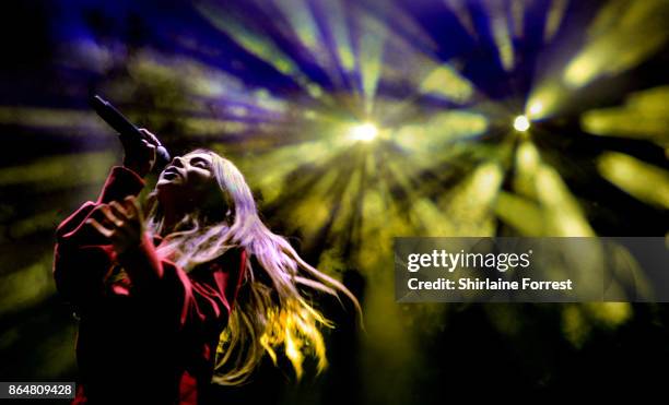 Taya performs supporting Zara Larsson live on stage at O2 Apollo Manchester on October 21, 2017 in Manchester, England.