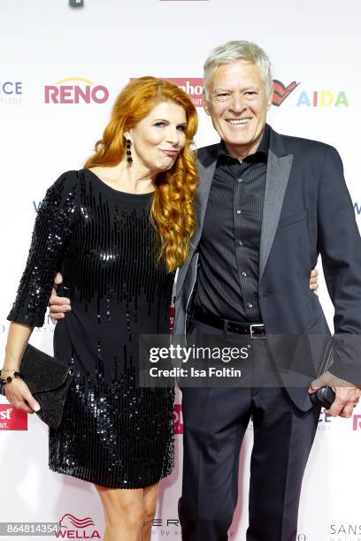 German actress Claudia Wenzel and her husband German actor Ruediger Joswig attend the 'Goldene Bild der Frau' award at Hamburg Cruise Center on...